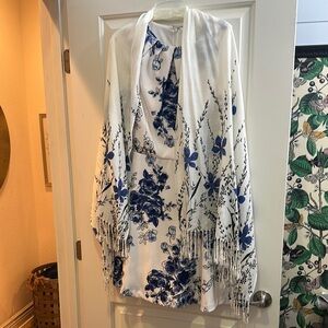 Signature Blue and White Sleeveless A-Line Sundress